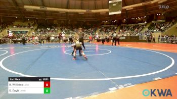 46 lbs 2nd Place - Bryer Williams, Locust Grove Youth Wrestling vs Garrett Doyle, Cowboy Wrestling Club