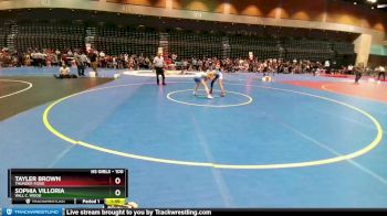 100 lbs Quarterfinal - Sophia Villoria, Will C. Wood vs Tayler Brown, Thunder Ridge