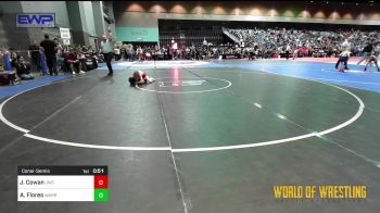 58 lbs Consolation - Jagger Cowan, JWC vs Adriel Flores, Warriors Of Christ Wrestling