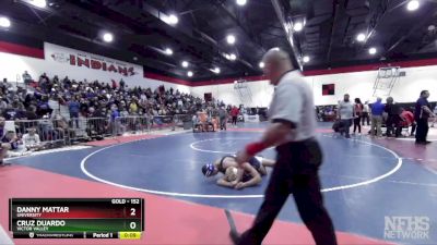 152 lbs Cons. Round 2 - Cruz Duardo, Victor Valley vs Danny Mattar, University