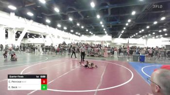 40 lbs Quarterfinal - Cael Penrose, Bozeman WC vs Ella Beck, Top Rank