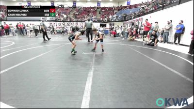 60 lbs Round Of 16 - Edward Lomax, Bridge Creek Youth Wrestling vs Kash Knapski, Kingfisher YellowJackets