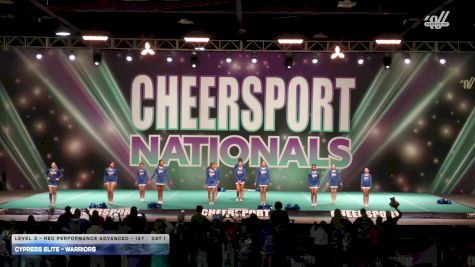 Cypress Elite - Warriors [2026 L3 - Rec Performance Advanced - 14Y Day 1] 2026 CHEERSPORT National All Star Cheerleading Championship