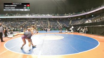 1-4A - 120 Semifinal - Skyla Simpson, First Flight High School vs Bailey Nimer, Mount Pleasant High School
