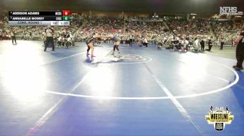 G5A-140 lbs Cons. Round 1 - Annabelle Mowdy, CHECOTAH (Girls) vs Addison Adams, MCLOUD (Girls)