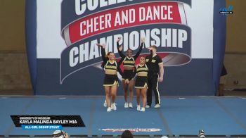 University of Missouri - Kayla Malinda Bayley Mia [2025 All-Girl Group Stunt] 2025 NCA & NDA College Nationals