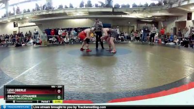 220 lbs Quarterfinal - Levi Oberle, Indiana vs Bradyn Lothamer, Carroll Wrestling Club