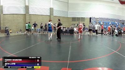 106 lbs Champ. Round 2 - Tommy Wurster, OH vs Seth Lamb, IN