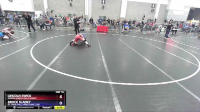 106 lbs Quarterfinal - Lincoln Swick, Askren Wrestling Academy vs Brock Sladky, St. Croix Falls Wrestling Club