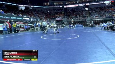 2A-120 lbs Champ. Round 2 - Isaac Wilson, Algona vs Gage Spurgeon, Eddyville-Blakesburg-Fremont