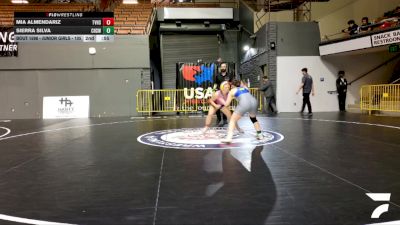 Junior Girls - 135 lbs Quarters - Abigail Curtis, Temecula Valley High School Wrestling vs Casey Fuller, Will C Wood High School Wrestling
