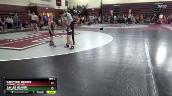 PW-1 lbs Round 2 - Raelynne Riniker, Alburnett Mat Pack vs Zaylee Glaser, Denver Wrestling Club