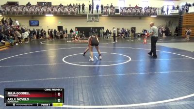 125 lbs Cons. Round 2 - Julia Goodell, Tillamook vs Arilu Novelo, Beaverton