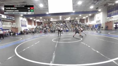 150 lbs Champ. Round 1 - Alvin Garcia, Rubidoux vs Jeremiah Laing, San Dimas