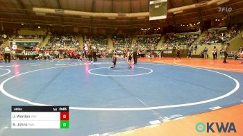 46 lbs Consi Of 16 #2 - Jackson Warden, Jay Wrestling Club vs Baker Johns, Perry Wrestling Academy