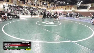 138 lbs Cons. Round 7 - Jack Malinconico, Poway vs Sebastian Rodriguez, Palm Desert