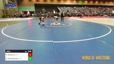 80 lbs Consi Of 8 #2 - Kaynon Navarro, BULLDOG WRESTLING CLUB vs Arto Khachatryan, Dethrone