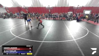 95 lbs Round 2 - Jasaiya Jackson, Little Red Hot Wrestling Club vs Sloan Mueller, Mollitium Wrestling Club