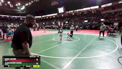 75 lbs Quarterfinal - Alexander Davis, WEWA vs Kori Nader, RIKA