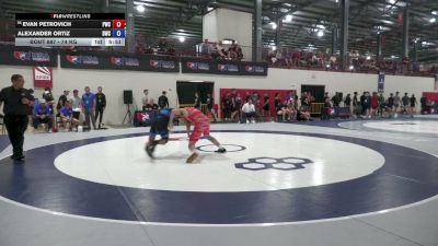 74 kg Cons. Rd Of 64 - Evan Petrovich, Pittsburgh Wrestling Club vs Alexander Ortiz, Diplomat Wrestling Club