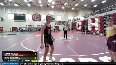 100 lbs Champ. Round 2 - Lukas Walker, Mountain Home Middle School vs Keaton Novak, East Valley Middle School