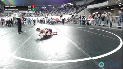 52 lbs 3rd Place - Reno Ramos, Team Tulsa Wrestling Club vs Miles Sanders, Team Tulsa Wrestling Club