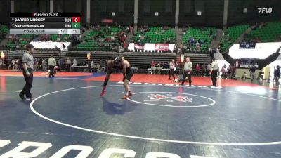 7A 144 lbs Cons. Semi - Carter Lindsey, Bob Jones vs Hayden Mason, Sparkman