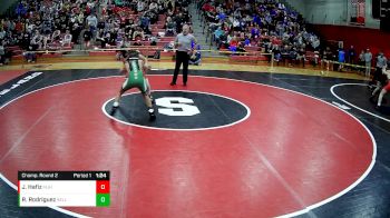 122 lbs Champ. Round 2 - Ricky Rodriguez, Belle Vernon Area vs Jamal Hafiz, McKeesport Junior High