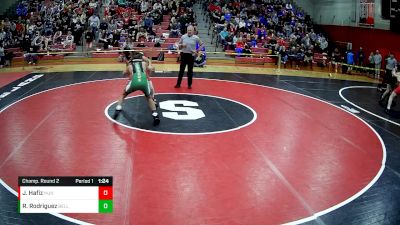 122 lbs Champ. Round 2 - Ricky Rodriguez, Belle Vernon Area vs Jamal Hafiz, McKeesport Junior High