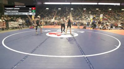 4A-120 lbs Cons. Round 2 - Dane Samson, Kelly Walsh vs Barrett Green, Thunder Basin