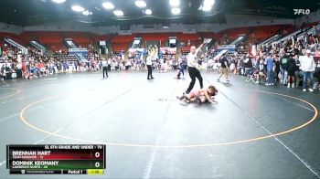 70 lbs Champ. Round 1 - Dominik Keomany, Lawrence North vs Brennan Hart, Team Donahoe