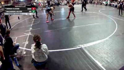 138 lbs Champ. Round 1 - Emmah Clouse, Sandhills Valley Mavericks Youth Wrestling vs MacKenzie Vetter, Norfolk Jr Wrestling