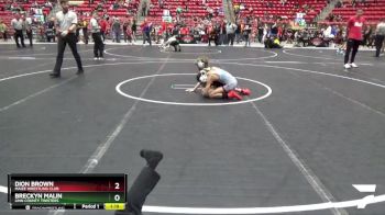 75-80 lbs Quarterfinal - Dion Brown, Maize Wrestling Club vs Breckyn Malin, Linn County Twisters