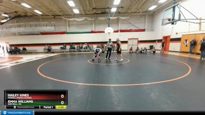 132-140 lbs Round 1 - Hailey Gines, Powell Middle School vs Emma Williams, Greybull MS