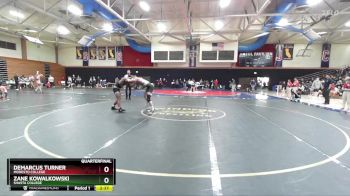 149 lbs Quarterfinal - Demarcus Turner, Modesto College vs Zane Kowalkowski, Shasta College