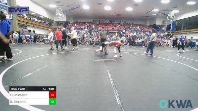 73 lbs Semifinal - Brady Boles, Mustang Bronco Wrestling Club vs Sutter Oss, Saints Youth Wrestling Club