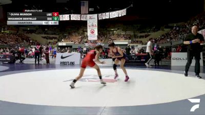 Quarters - Olivia Munson, LAWC vs Rhiannon Bentello, East Bakersfield High School Wrestling