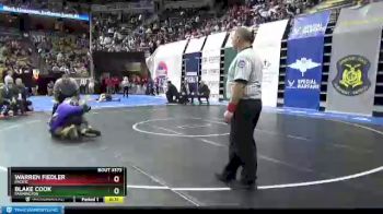 132 Class 3 lbs 5th Place Match - Warren Fiedler, Pacific vs Blake Cook, Farmington
