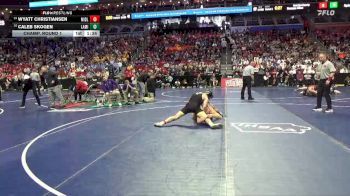 1A-157 lbs Champ. Round 1 - Wyatt Christiansen, Midland vs Caleb Skogen, Lake Mills