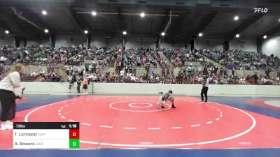 73 lbs Round Of 16 - Tobin Lormand, Alpha Wrestling Club vs Ashton Bowers, Jackson County Wrestling Club