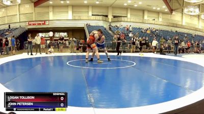 215 lbs Semifinal - Logan Tollison, MI vs John Petersen, MI