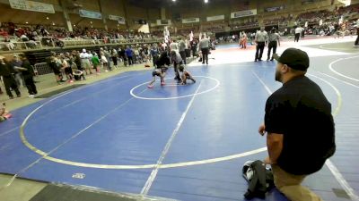 46 lbs Quarterfinal - Mathew Copley Jr, Steel City Reloaded WC vs Isaiah Lopez, Black Fox Wrestling Academy