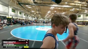 112 lbs Quarterfinal - Brody Doolittle, Governor Wrestling vs Kolter Brown, Williams County Firestorm