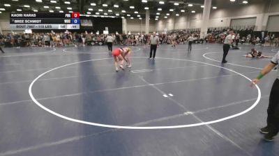 115 lbs Cons. Semis - Bree Schmidt, Wisconsin vs Kaori Karas, PSF Wrestling Academy
