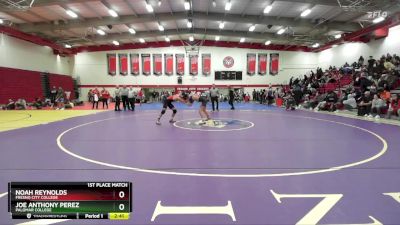 157 lbs 1st Place Match - Joe Anthony Perez, Palomar College vs Noah Reynolds, Fresno City College