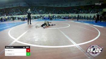 49 lbs Semifinal - Kristopher Henry, BullTrained vs James Evans, Bartlesville Wrestling Club