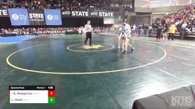 3A 113 lbs Quarterfinal - Billy Weisgerber, Mead vs Logan Heath, Spanaway Lake