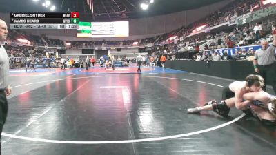 1A-4A 157 Quarterfinal - James Heard, White Plains vs Gabriel Snyder, Weaver