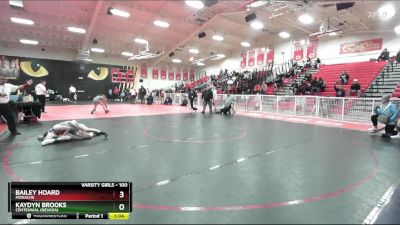 100 lbs Quarterfinal - Kaydyn Brooks, Centennial (Nevada) vs Bailey Hoard, Monache