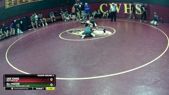 108 lbs Champ. Round 2 - Jax Vang, RED WAVE WC vs Eli Mayer, Vacaville Wrestling Club